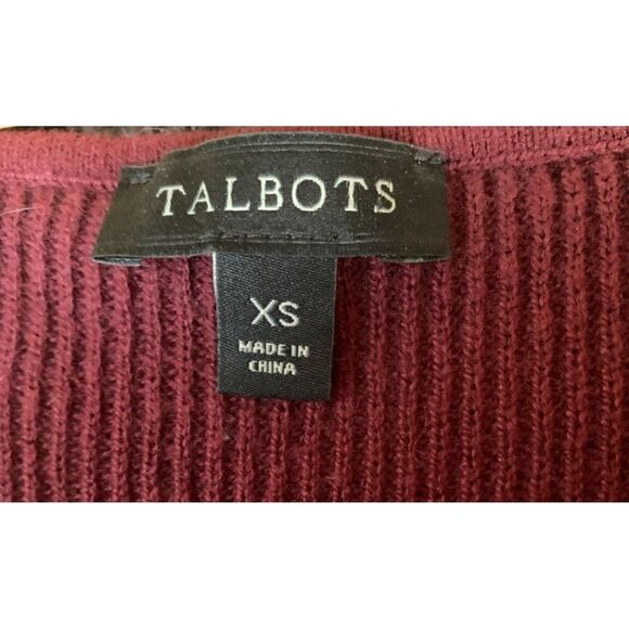 Talbots Warm, Cozy Womens XS Burgundy Knit Sweater Tunic XS - Picture 4 of 10